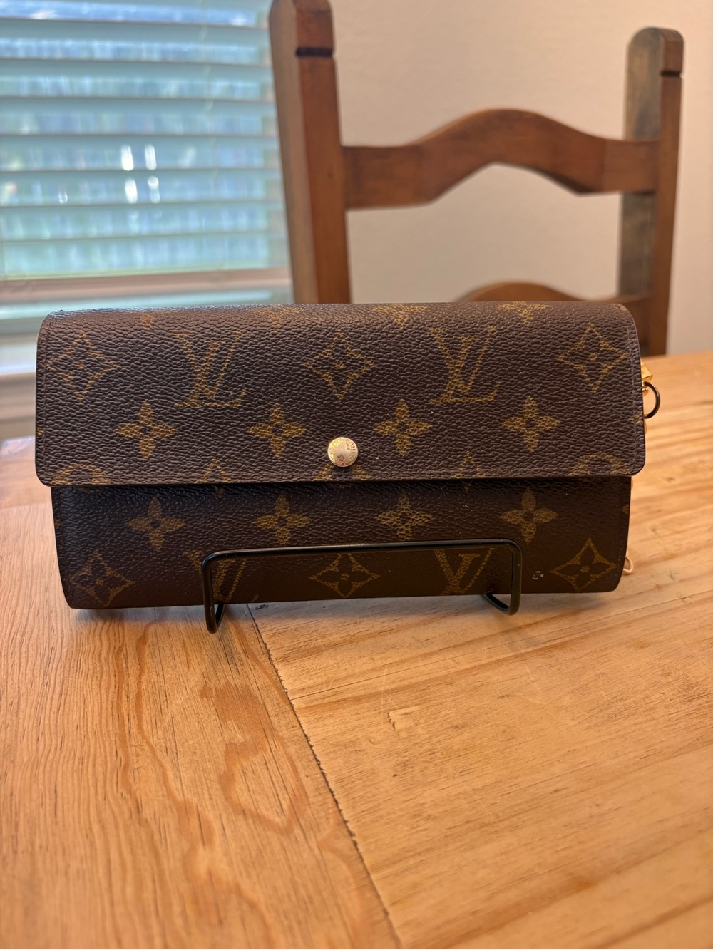 Louis Vuitton Brown Monogram Continental Wallet with Snap
